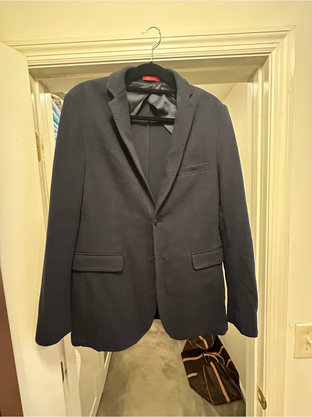Men's Navy Single-Breasted Blazer - Classic Formal Jacket